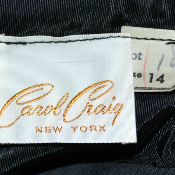 Vintage Black Chiffon Dress by Carol Craig - Picture 7 of 7